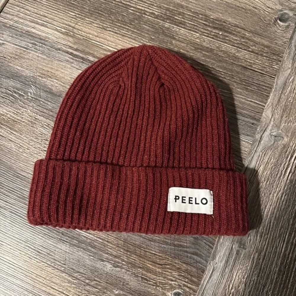 H&M Burgundy Knit Beanie